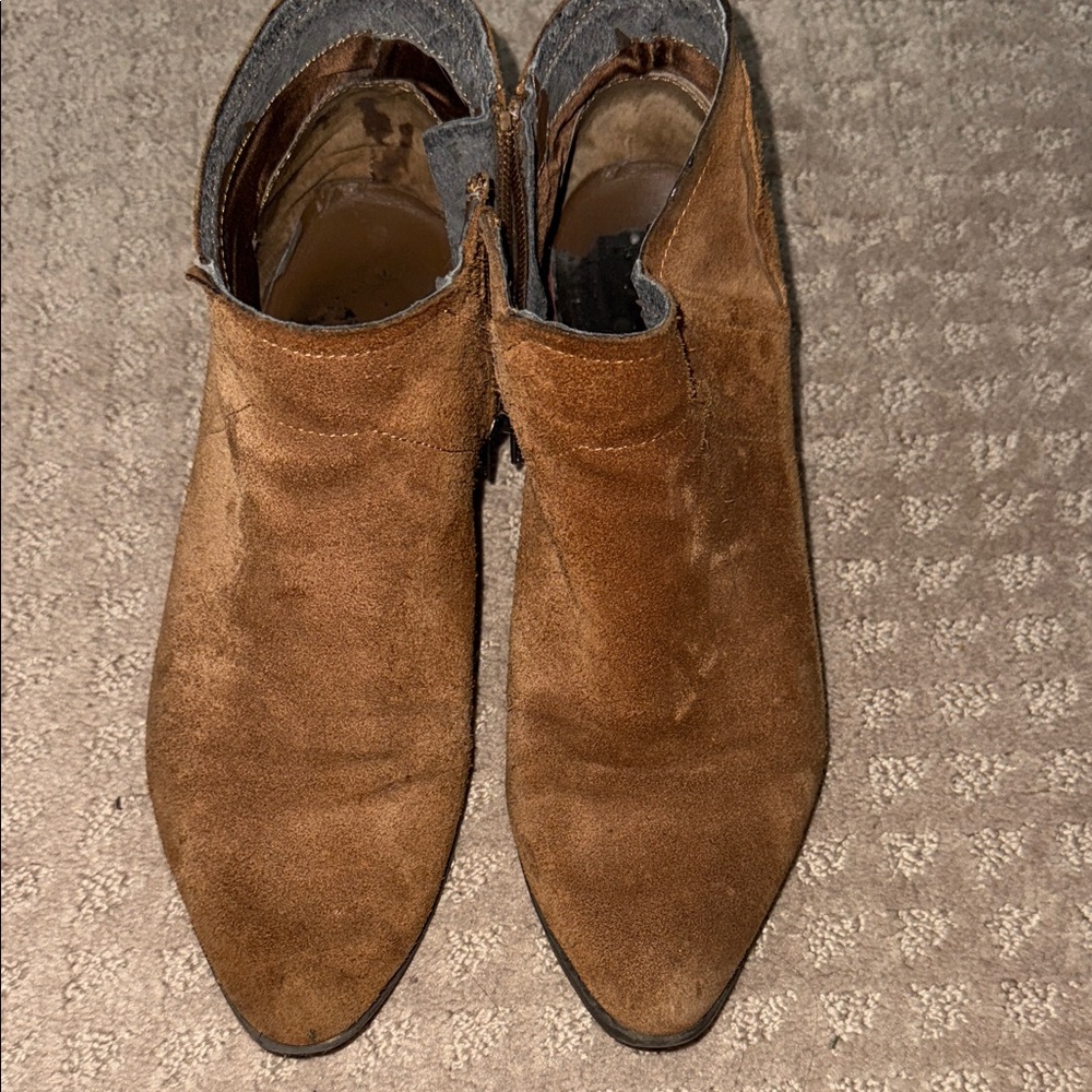 Crown Vintage Tan Suede Ankle Booties